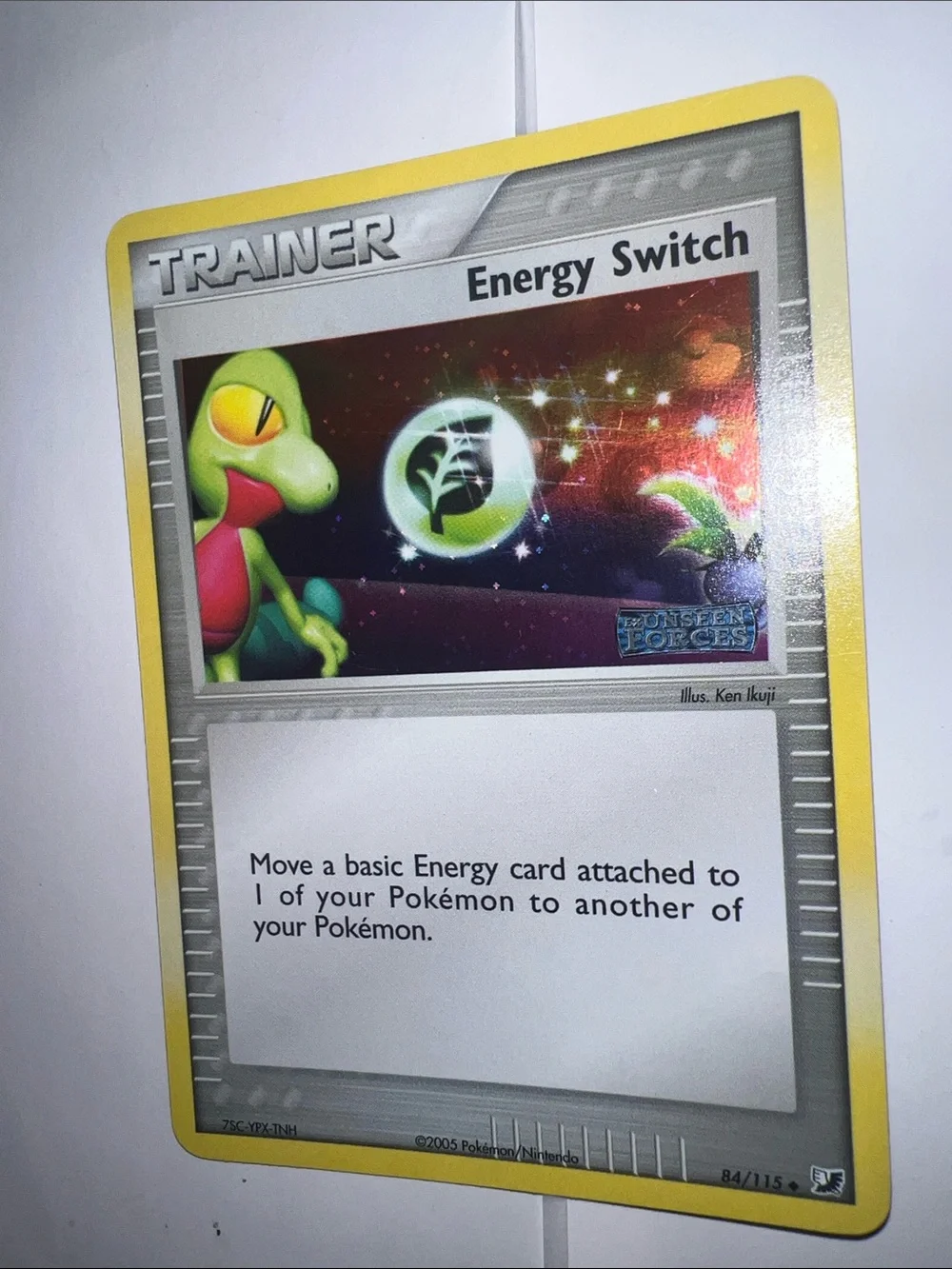 Pokemon Trainer Card - Yellow Border Energy Switch